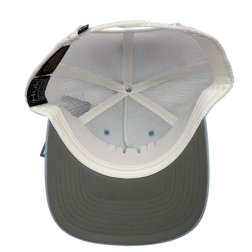 Huk Trophy Flag Trucker Hat Mens OSFA Blue New Fishing SnapBack H3000470-452-1 - Picture 9 of 11